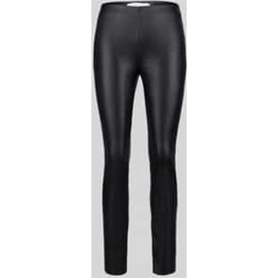 Slim fit kunstleren broek van viscosemix model 'RESA'