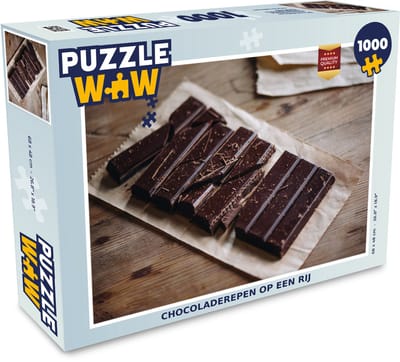 Puzzel Chocoladerepen op een rij - Legpuzzel - Puzzel 1000 stukjes volwassenen