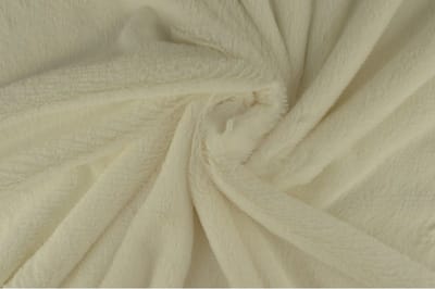 1 meter zachte bont stof - Wit - 155cm breed