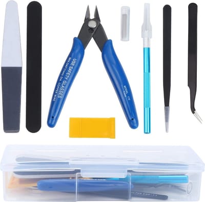 Universal modelbouw gereedschapsset - 9 stuks - voor hobby en reparatie
