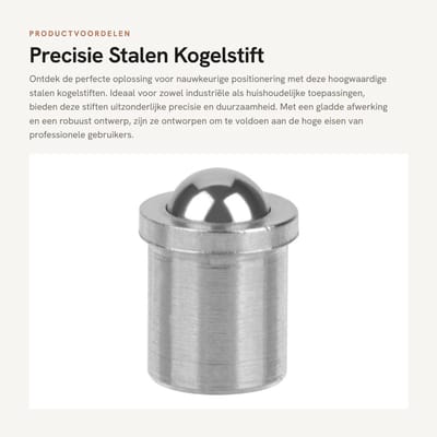 Dailygoods- Pistone 20 Stuks - Precisie 304 Roestvrij Staal - Positioneringspennen - Veer - Stantuffo - Professionele Kwaliteit - Plunjer