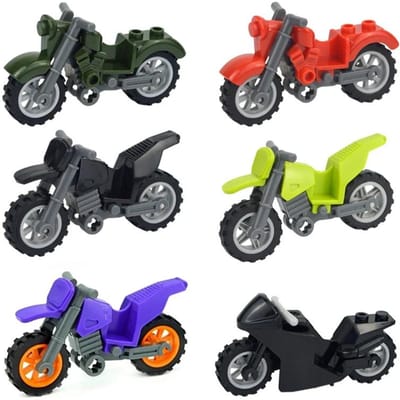 Doe-het-zelf WO2 Militaire Motorfiets Bouwstenen Model MOC Onderdelen Speelgoed Voor Kinderen Landvoertuigen Bakstenen black