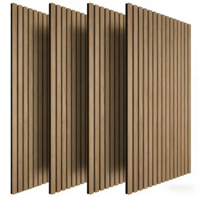 Bayt Akoestisch Wandpaneel - Akoestische Panelen - Wandpaneel - Lattenwand - Geluidsabsorbtie - Set van 4 - 60 x 120 cm - 2,88m² - Eiken