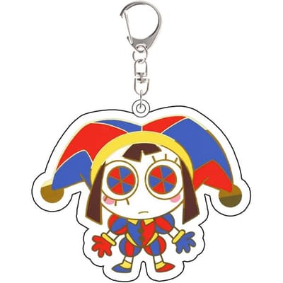Porte-clés Acrylique Périphérique Anime pour TADC Pomni Jax Ragatha Gangle Zooble Kinger Caine Créativité Accessoires de Sac à Dos Cadeau blue