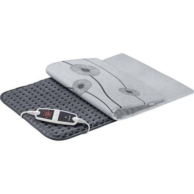 Beurer HK 125 XXL Cosy Grey Warmtekussen – Elektrisch Warmtekussen voor Rug, Nek, Schouder en Buik – Groot Formaat 60×40 cm – Superzachte Fleece – Snelle Opwarming – 6 Warmtestanden – Machinewasbaar – 3 Jaar Garantie