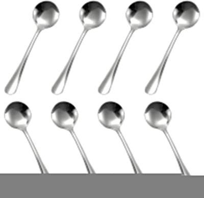 Mini Espresso Lepels - 8 Stuks RVS Lepels van 7,5 cm voor Koffie, Specerijen en Honing