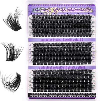 270 Stuks Individuele Wimpers - 60-80-100D Cluster Wimper Extensions, Fluffy Russische Wimpers, Duurzame Wimperclusters voor Vrouwen (10-18mm Mix)