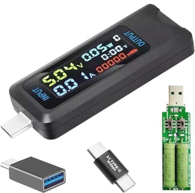 USB-tester type C - Digitale stroom- en spanningsmeter voor DC 4,5-36 V, 0-5 A