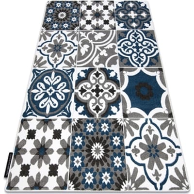 Kleden Rugsx Tapijt ALTER Porto Bloemen , blauw 140x190 cm