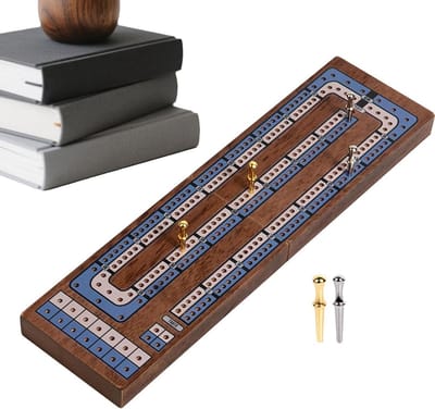 Score Bord - Reis Scorebord - Spel Organisatie - Draagbaar Opvouwbaar - 15 x 8 cm - Zwart Walnoot