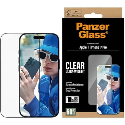 PanzerGlass Screenprotector geschikt voor Apple iPhone 17 Pro Glazen | PanzerGlass Ultra-Wide Fit Screenprotector - Case Friendly