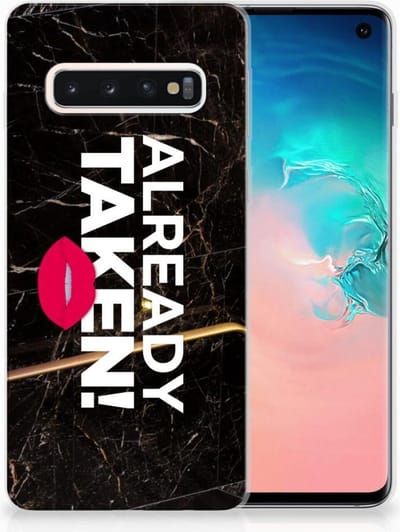 Samsung Galaxy S10 Siliconen hoesje met naam Already Taken Black