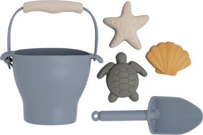 Baby's Only Baby beach set - Strandspeelgoed - Zandspeelgoed - Grijs - 5-delig - Siliconen speelgoed