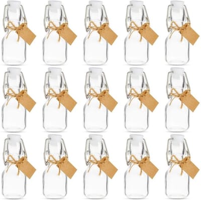Allecto - Mini Glazen Favorietenfles - Decoratieve Flessen - Set van