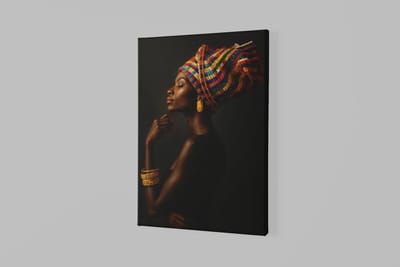 Canvas Schilderij - Vrouw - Trots en Schoonheid - Wall Art - 60x40x2 cm