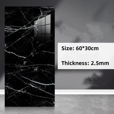 Autocollant auto-adhésif motif marbre, carreaux simulés, décoration murale, toilettes, panneau en aluminium-plastique étanche 10pcs