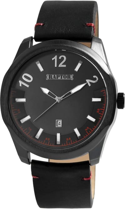 Raptor herenhorloge echt leer Charley, datumweergave