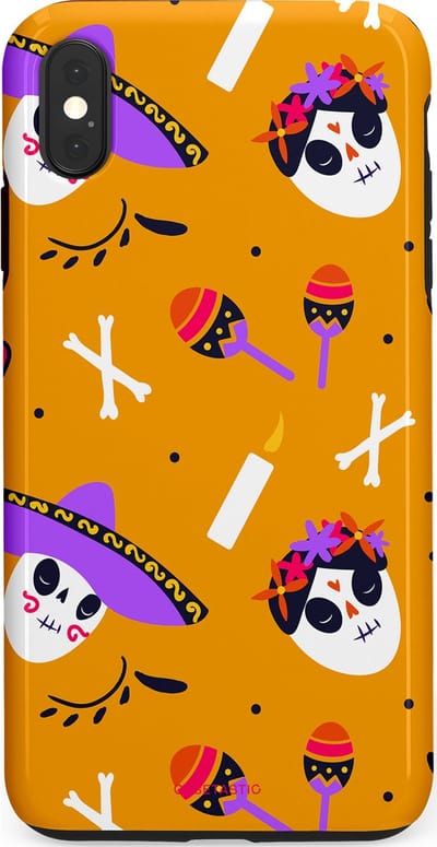 Casetastic Hoesje Geschikt voor Apple iPhone Xs Max - Stijlvolle Beschermende Duo-layer Case - Viva Muertos