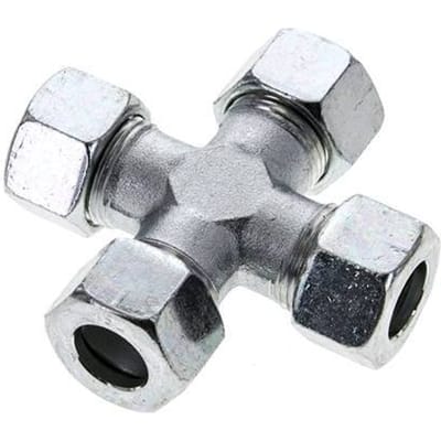 15L Verzinkt Stalen Kruissok Snijring 315 Bar DIN 2353 - FL4X-C-EZ-15-L