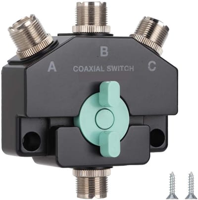 CX-310 Antenne Switcher - 3 Antennes Aansluiting - Metalen Switcher - 50 Ohm - Low Loss Technologie - Ideaal voor Kortegolfgebruik - Comp