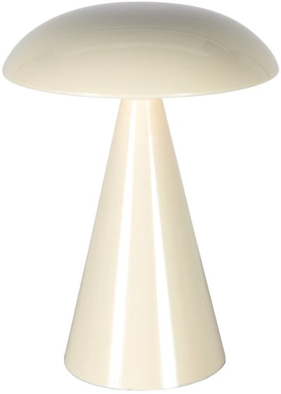 Tafellamp Mush 4856CR - oplaadbare kunststof lamp in glanzend crème, 16 cm diameter, 21 cm hoogte, kantelbaar - Anne Light Home