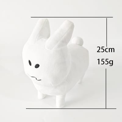 Gubby Pluche Poppen Gevulde Anime Accessoires Katoenen Pop Zachte Pop Schattige Kamerdecoratie Verzameling Kinder Speelgoed Verjaardagscadeaus 25cm wit