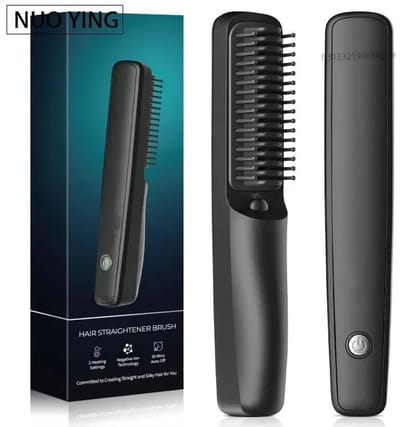 Linkforu - Mannen Baard Styler - Borstel Draadloze Stijltang – Barber - USB Lading - Negatieve Ionen voor Glans en Onderhoud