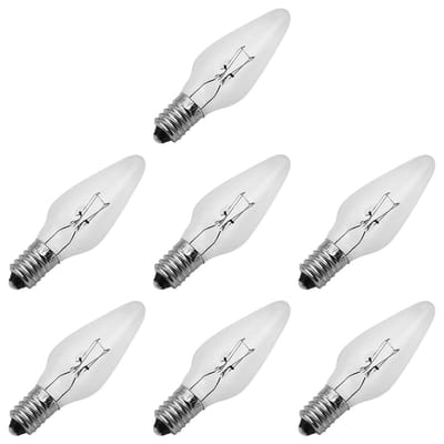 Reserve Kerstlampjes E10 - 7 stuks - Wolfraam - 16V/3W - Warm Wit Licht - 2200K - 13 Lumen - Dimbaar - Helder - Klassiek model