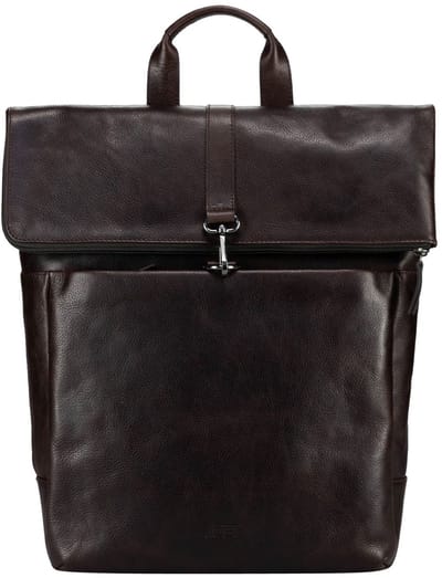 JOST laptop rugzak rugzak met laptopvak London Backpack Curier Brown donkerbruin