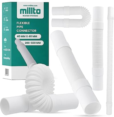 Flexibele afvoerbuis 32 mm - Universale verbindingsslang in wit voor aanpassingen