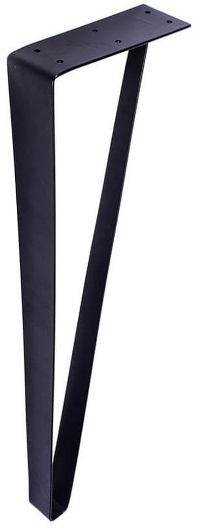 Massief stalen tafelpoot zwart design 15 bij 5 cm en hoogte 71 cm - Set van 4 stuks