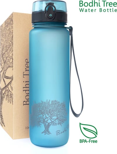 Bodhi Tree® Drinkfles 500 ml - Waterfles met Fruit Filter - 100% Lekvrij - BPA vrij - Werk Sport School - Volwassenen Kinderen Kind - 500ml - Transparant Blauw