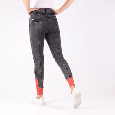 Harry's Horse Rijbroek Lyon Denim Full Grip Kids Jet Black - 152