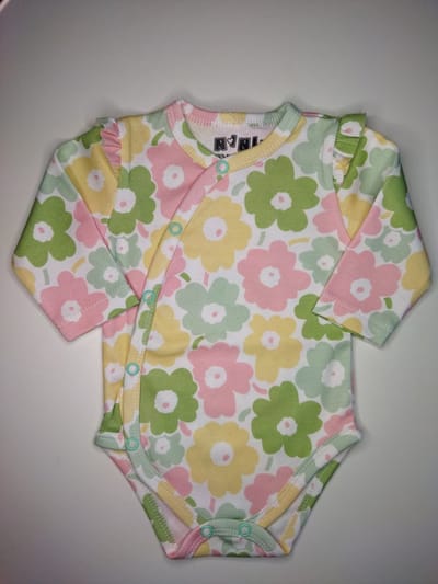 Nini - Rompertje Fleur - Omslagromper - Overslagromper - Maat 56 - 0 t/m 2 maanden