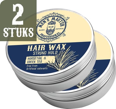 Men’s Master Strong Hold Hair Wax Voordeelverpakking – Haarwax Mannen met Ultra Sterke Hold – 2 x 100ml