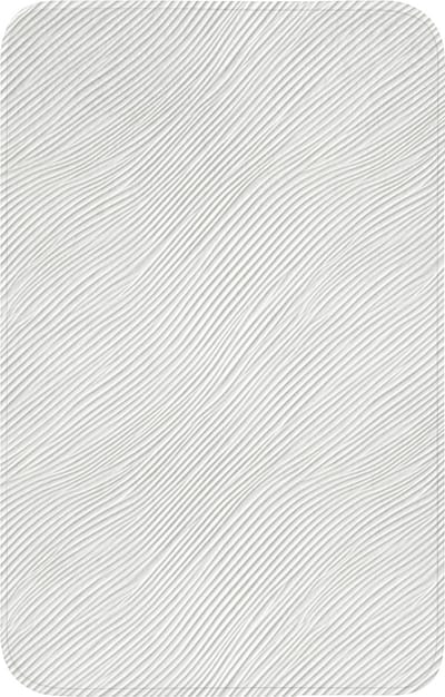 WC mat 50x80 cm - Antislip - Golven - Ribbels - Wit - Toiletmat - Vloermat - Douchemat - Toilet tapijt - Toiletmatten