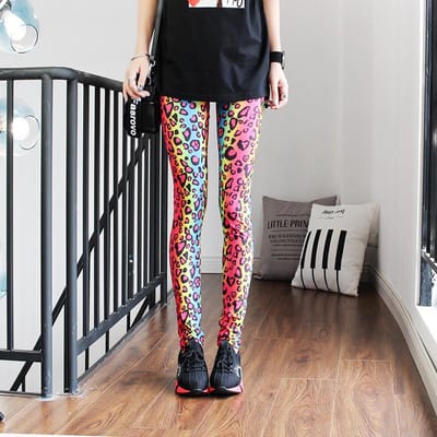 Leggings Colorés pour Femmes Mode Printemps Sexy Décontracté Jambières Convient à la Plupart des Tailles Pantalons Leggings One Size black