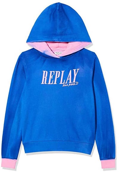 Replay Sg2432.050.22990t Hoodie Blauw 16 Years Meisje