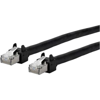 Metz Connect 13084F5000-E RJ45 Netwerkkabel, patchkabel CAT 5e S/UTP 5.00 m Zwart Geschikt voor sleepketting, PUR-mantel, UV-bestendig 1 stuk(s)