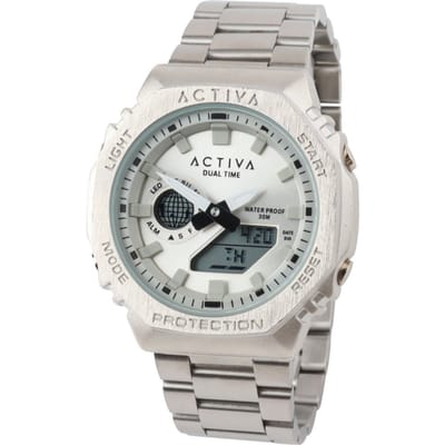 Activa x Invicta Digital ACWM423-002 Heren Horloge - Quartz Uurwerk -  met zilveren Wijzerplaat - 45mm