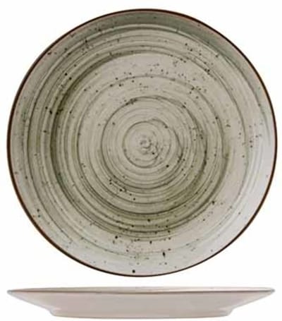 ​Cosy & Trendy Ontbijtbord / Dessertbord Sintra Ivy Green Ø 20 cm - Elegant Groene Porseleinen Schotel - Perfect voor Ontbijt, Lunch of Desserts - Vaatwasserbestendig en Magnetronbestendig​