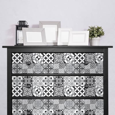 Meubeldecoratiestickers - Zelfklevende stickers voor keuken en woonkamer - 30 meubeltegelstickers - 30 stickers 20x20cm