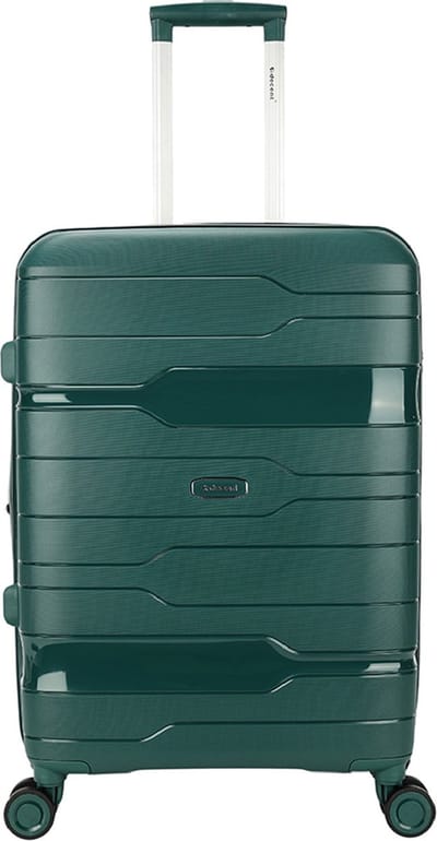 Decent ONE-CITY Middelmaat koffer 67x47x25 – Reiskoffer met wielen - Lichtgewicht koffer – Reiskoffer midden - Veilig TSA Cijferslot – Spinner uitbreidbaar trolley - DONKERGROEN
