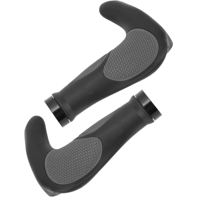 22.2mm Mountainbike Stuurhoorns Bilaterale Vergrendeling Duurzame Rubber Handvatten gray