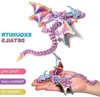 3D Geprinte Draak met Vleugels, Flexibele Vlieger met Gewrichten, Speelgoed voor Kpop Fans, Creatief Cadeau en Fidget Speelgoed voor Kinderen
