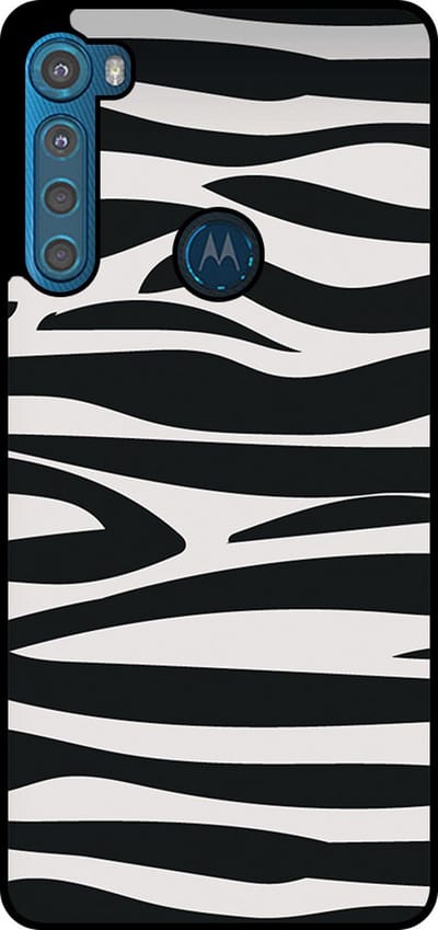 Smartphonica Telefoonhoesje Geschikt voor Motorola One Fushion Plus met zebra opdruk - TPU backcover case zebra design - Zwart Wit geschikt voor Motorola One Fushion Plus