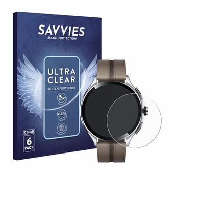 Savvies - Screenprotector voor Xiaomi Watch 2 Pro - Folie Beschermfolie transparant 6 Stuks