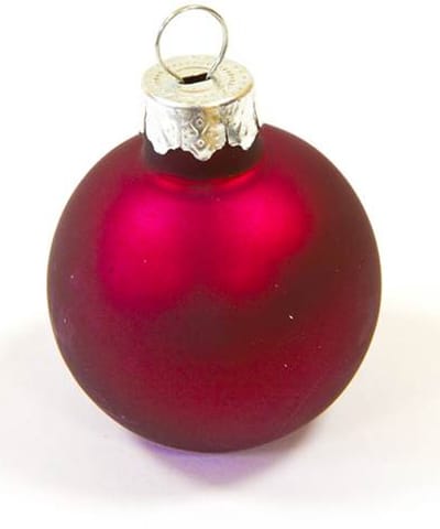 HOBI - 2 rode 4 cm kerstbal-plaatskaartjes met naamring