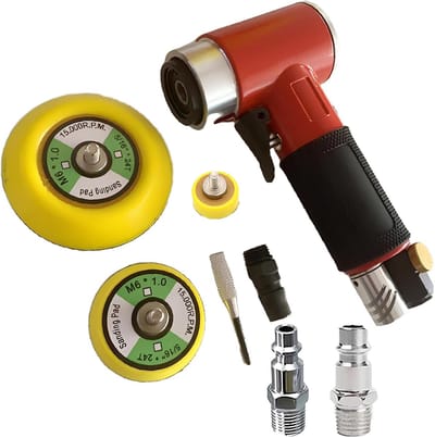 Veelzijdige pneumatische polijstmachine – Meerdere formaten – Ideaal voor autodetailing en houtrenovatie – Compacte luchtschuurmachine（3）