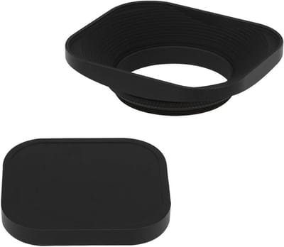 Vierkante metalen schroef-in lenskap van 43mm voor Voigtlander en Carl Zeiss lenzen, bescherming, lichtafsnijding en kwaliteitsverbetering